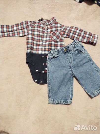 Джинсы с рубашкой-боди