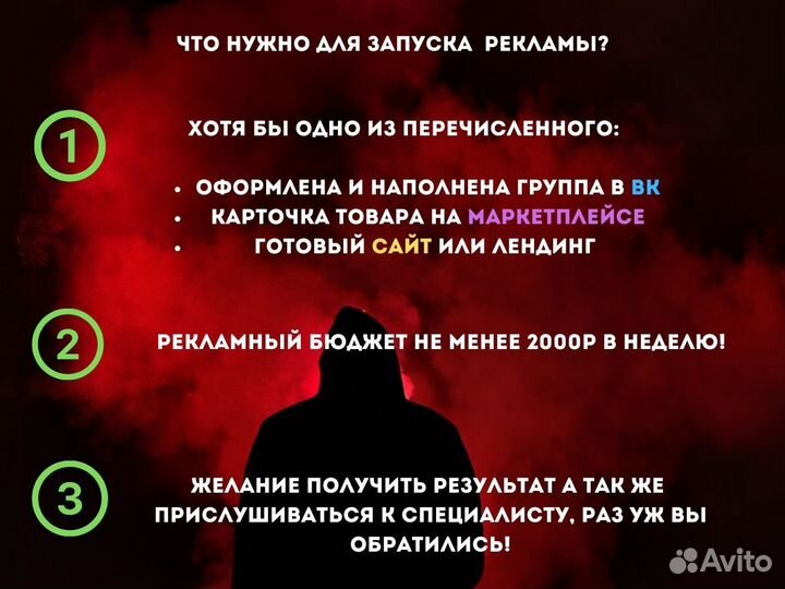 Таргетолог,реклама вк, авито, юла, маил, ок
