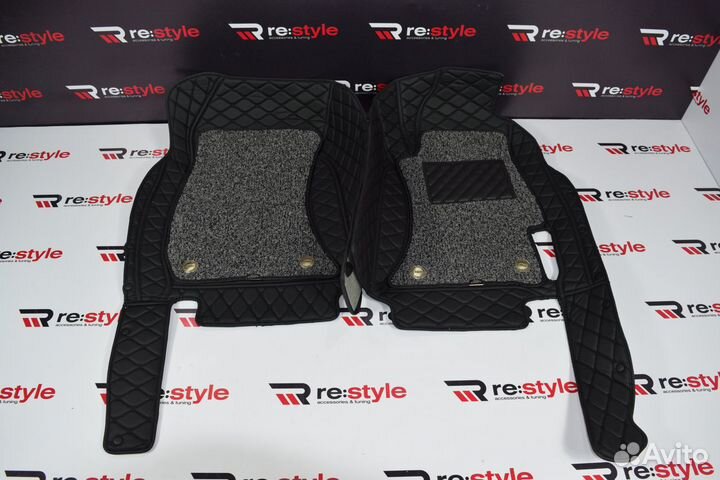 Ковры салона 3D Subaru XV c 11г черные
