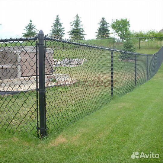 Забор из сетки рабицы в Полазне