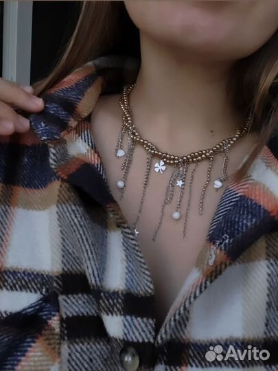 Колье- чокер с цепочками