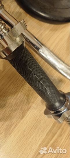 Гриф, гантели, блины по 5 кг