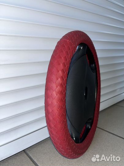 Оплетка на руль р-р М(37-39см) Плетёная Эко/кожа Б