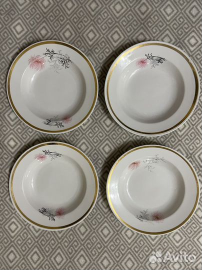 Тарелки суповые СССР фарфоровый завод Чайка