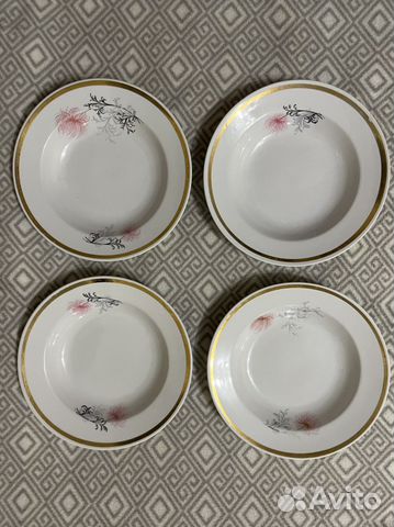 Тарелки суповые СССР фарфоровый завод Чайка