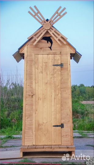 Уличный туалет деревянный HME556