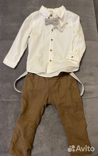 Костюм h&m праздничный с рубашкой 92