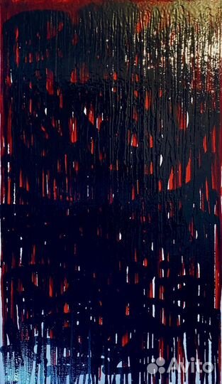 Картина Blood & Trash холст на подрамнике,в багете