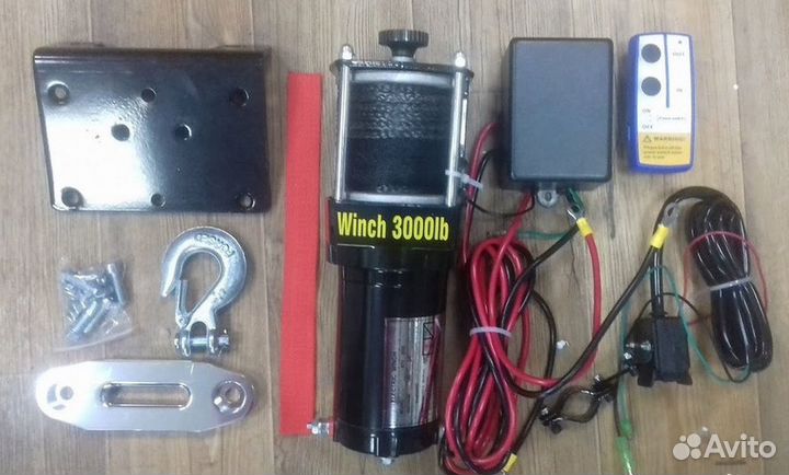 Лебедка ATV Winch синтетический трос 3000 lbs