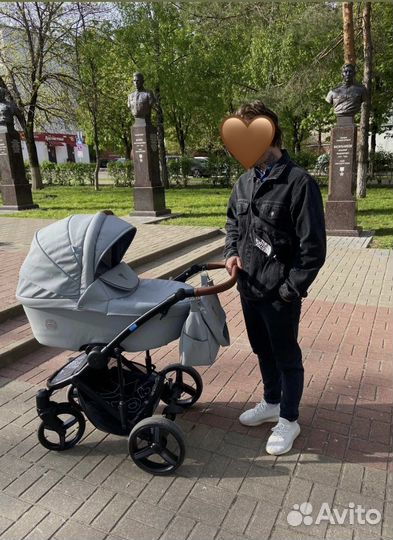 Коляска 2 в 1 эко кожа