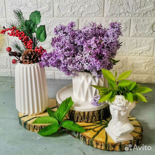 Кашпо из гипса