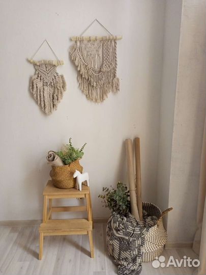 Панно макраме плетеное украшение и декор на стену