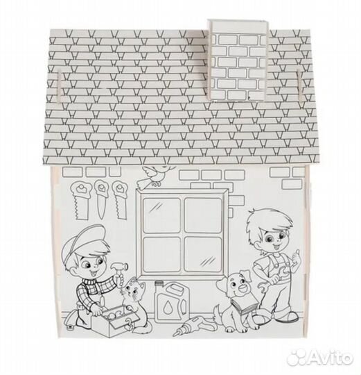 Раскраска домик