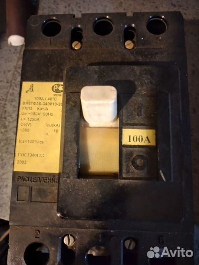 Автоматический выключатель 100А