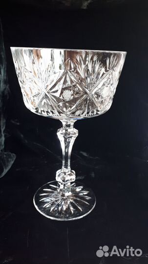 Хрустальная конфетница на ножке СССР