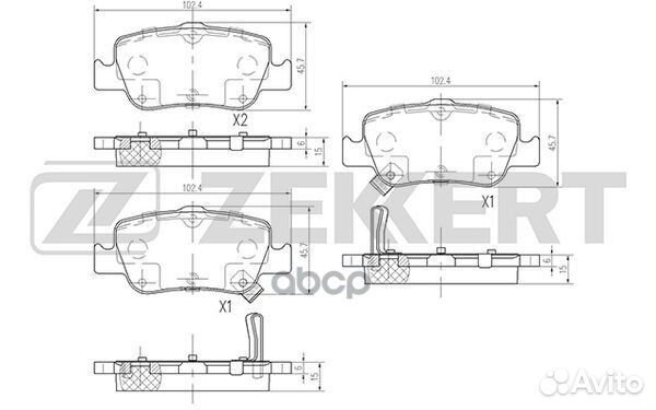 Колодки торм. диск. задн. Toyota Auris (E150 E1