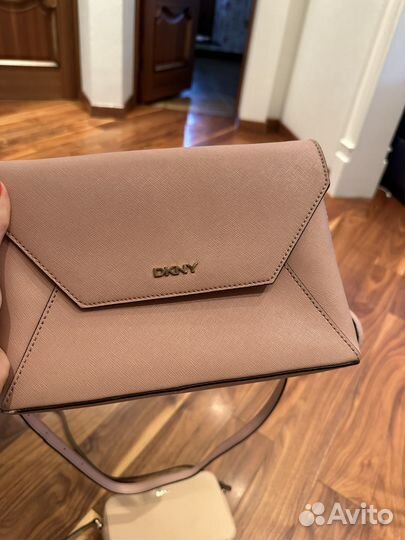 Сумка женская натуральная кожа клатч dkny