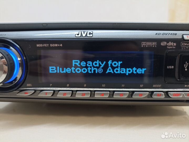 Процессорная магнитола JVC KD-DV7408 с Bluetooth