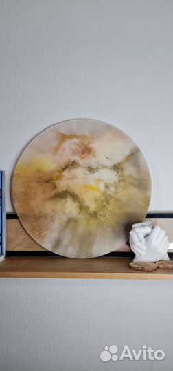 Картина из эпоксидной смолы круг 50 см