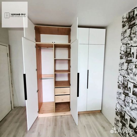 Шкаф распашной с фрезеровкой