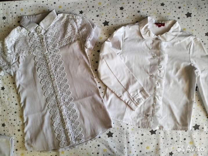 Блузки школьные пакетом 122/128/134/140р