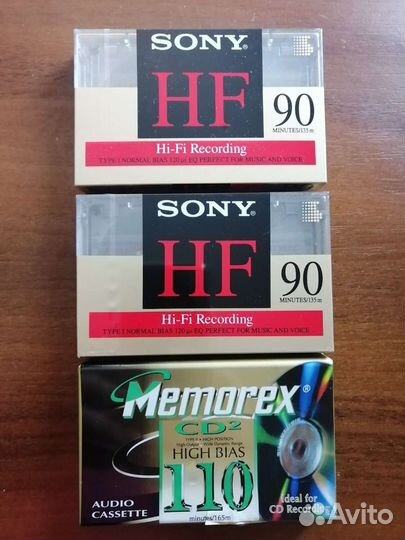 Аудиокассеты новые запечатанные Sony и Memorex