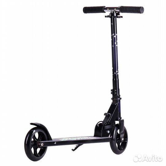 Самокат детский складной чёрный с граффити