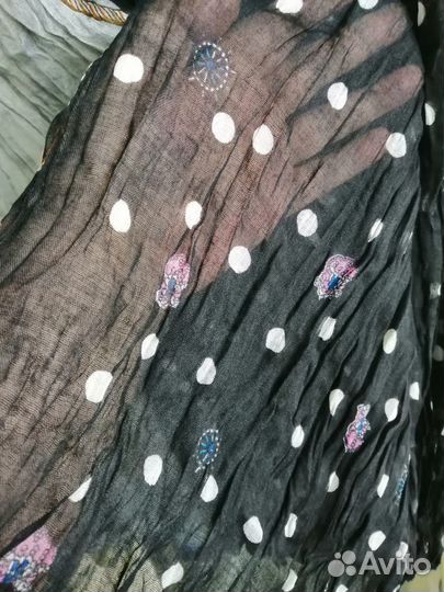 Новый палантин вискоза/хлопок 110х80