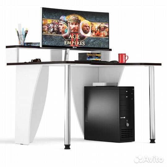 Игровой компьютерный стол с надстройкой С-мд-ск2Н