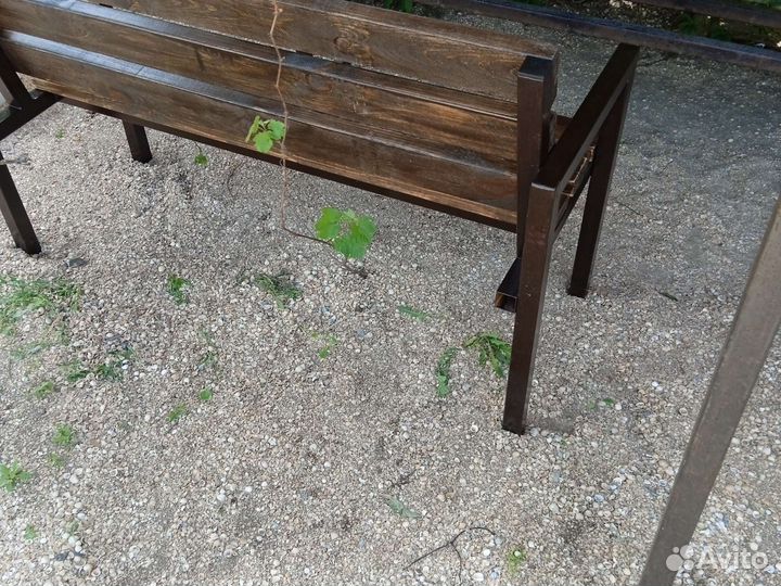 Скамейка мет. профиль дерево сосна