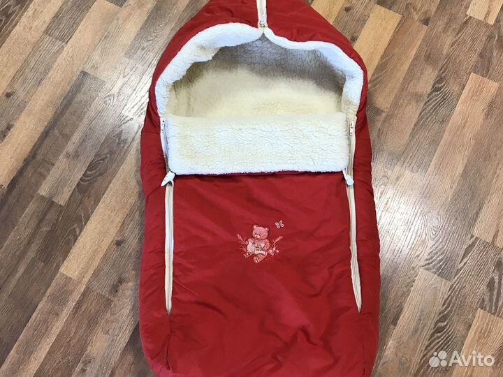 Конверт зимний на овчине в коляску