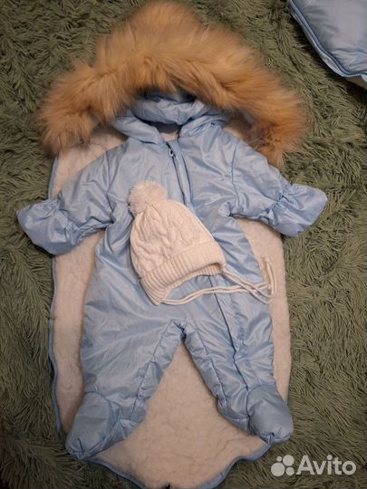 Конверт на выписку зимний для мальчика