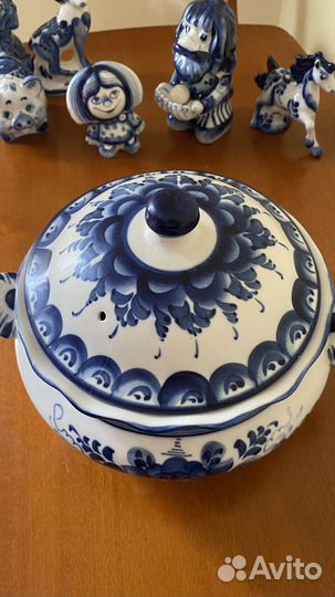 Суповница Гжель