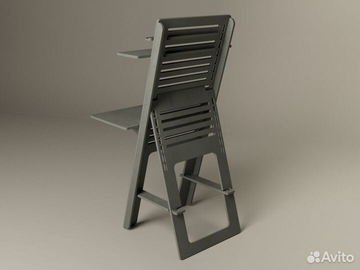 Компьютерный стол серый