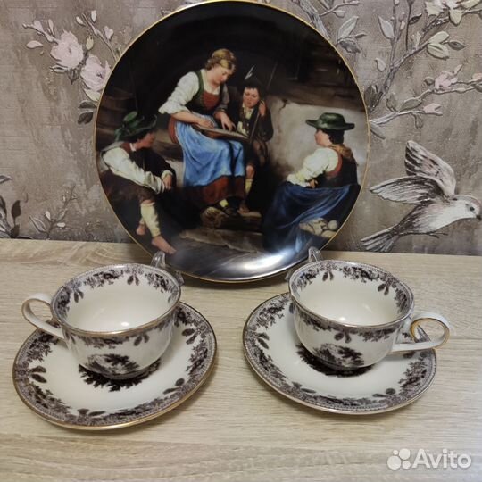 Кофейные пары и тарелка настенная