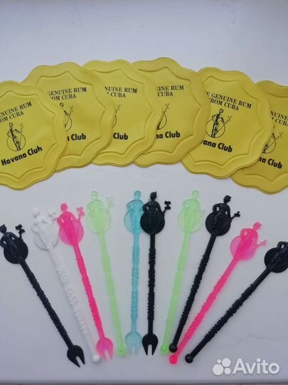 Подставки для бокалов + вилочки для коктейлей