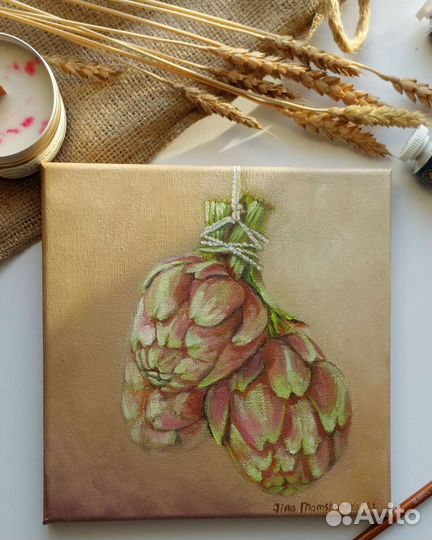 Картина маслом Артишок. Интерьерная картина