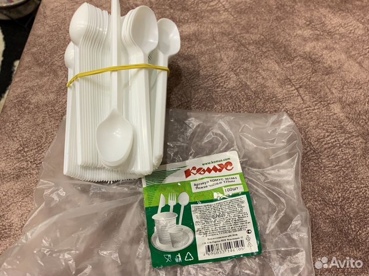 Ложки чайные пластиковые