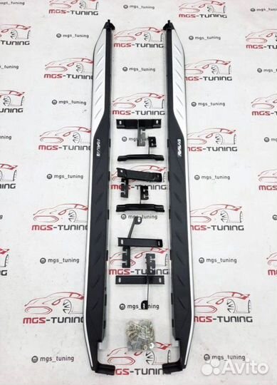 Пороги на Toyota RAV4 Дизайн 1 с 2019 гг. +