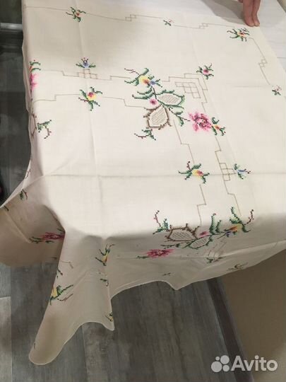 Скатерть старинная вышивка мережка