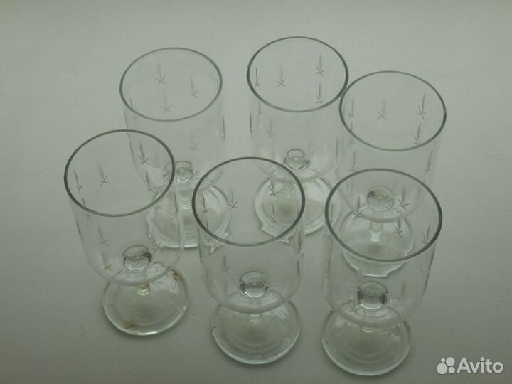 Рюмочки ликерные из СССР примерно 1950-х годов