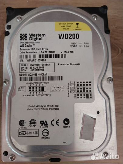 Жёсткий диск 80GB, 200Gb IDE без бэдов