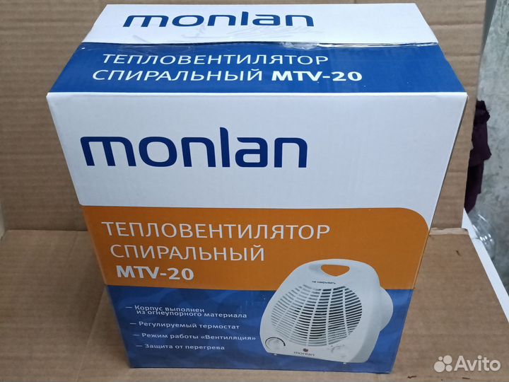Тепловентилятор monlan 2000 Вт