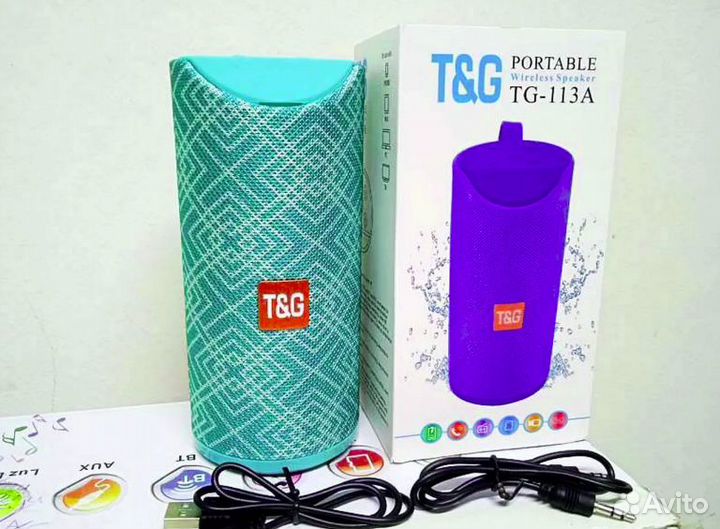 Колонка + Флешка + Радио + Bluetooth + AUX 3.5 Мм