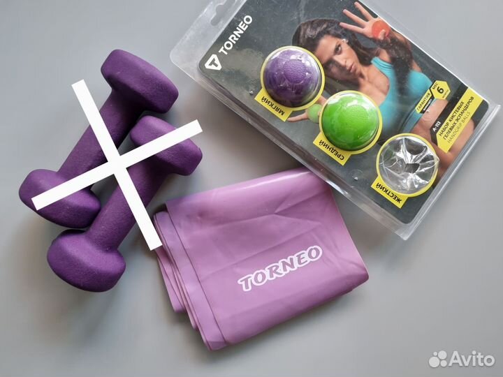 Набор для фитнеса (резинка, эспандеры)