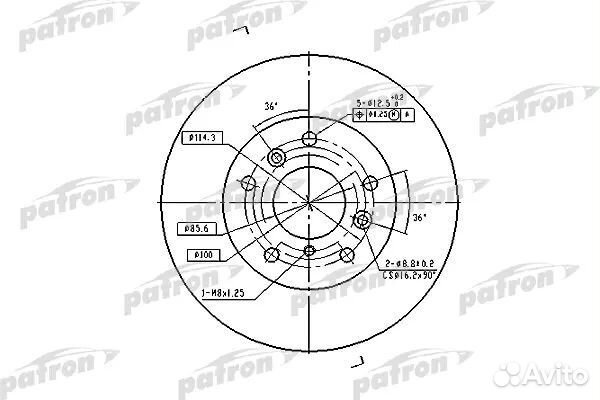 Patron PBD2571 Диск тормозной передн ford USA prob