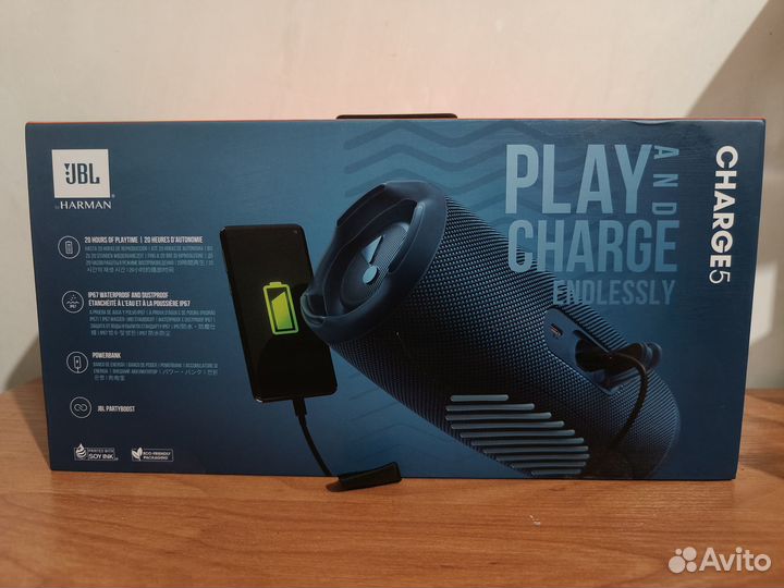 Портативная колонка JBL Charge 5 40Вт оригинал нов