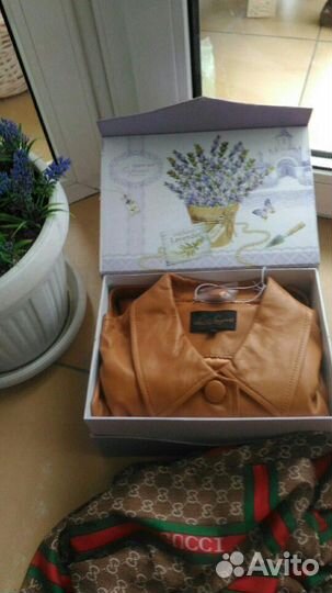 Плащ Кожа Luisa Spagnoli Италия Осень Мода