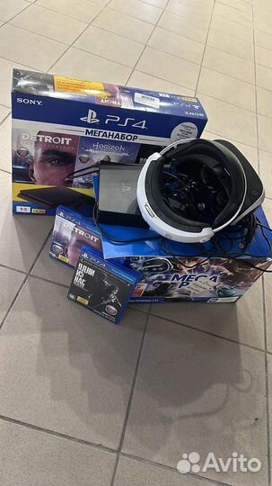 Игровая приставка ps4 slim 1tb + очки VR PS