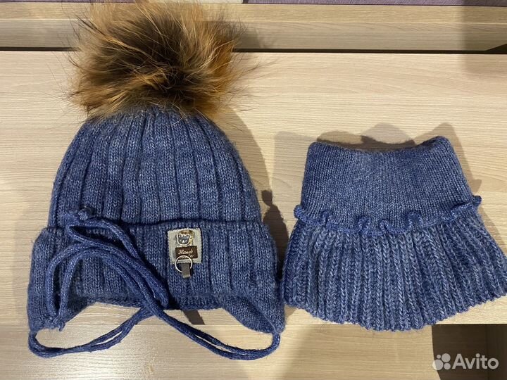 Комплект шапка и снуд